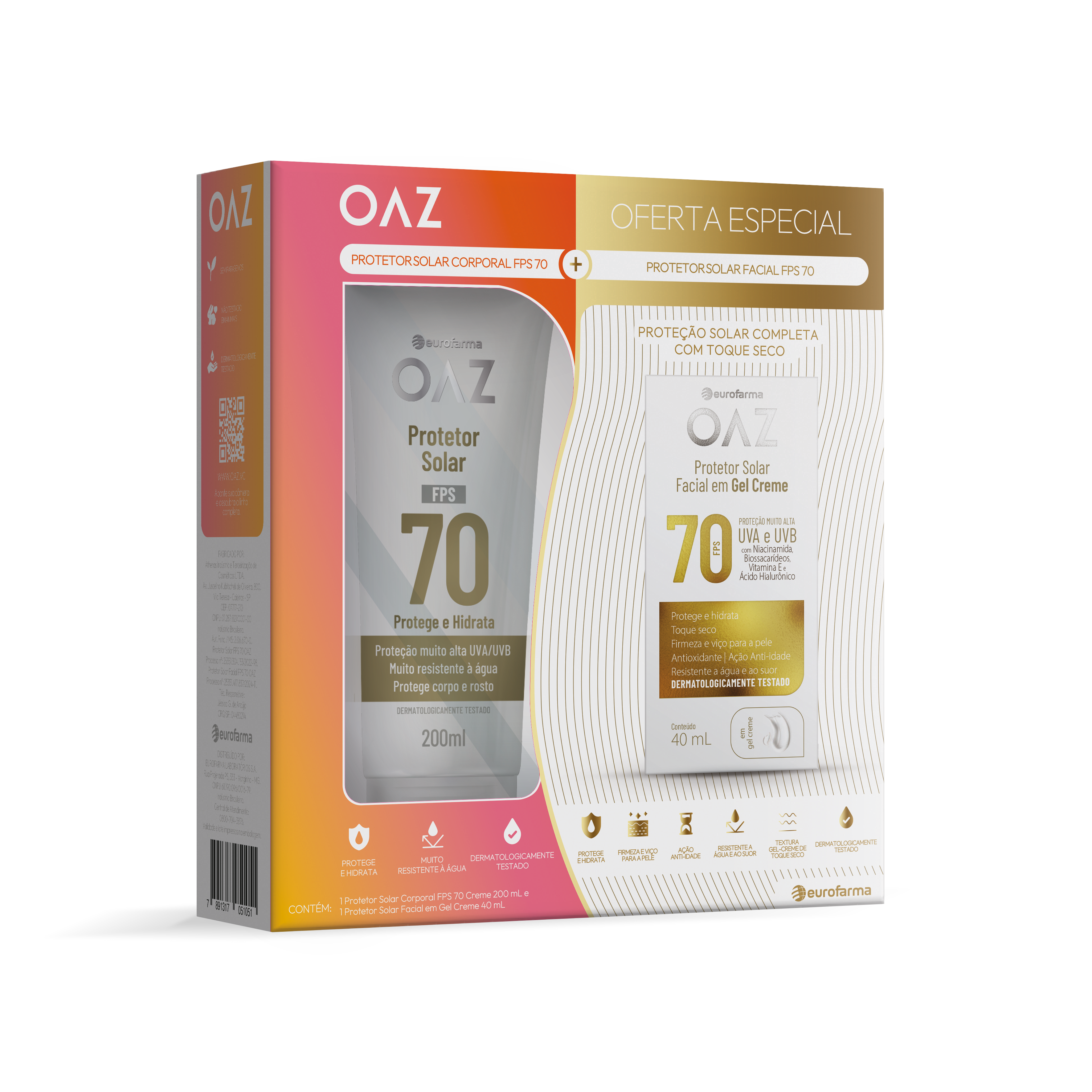 OAZ KIT PROT SOLAR 70FPS 200ML+40ML - OAZ